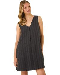 Roman - Textured Short A-Line Dress - Lyst
