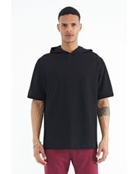 TOMMY LIFE - Oversized Hooded T-Shirt With Accessory Details - Lyst
