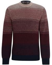 BOSS - Crew Neck Long Sleeve Regular Fit Sweater - Lyst