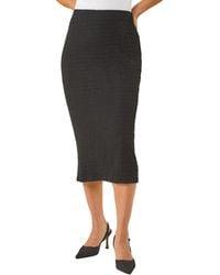 Roman - Petite Textured Midi Skirt - Lyst