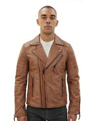 Infinity Leather - Brando Double Cross Zip Biker Jacket-Casablanca - Lyst