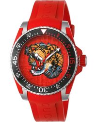 Gucci - Ya136315 Dive Tiger Head Dial Watch - Lyst