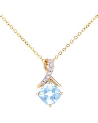 DIAMANT L'ÉTERNEL - 9Ct 0.7Ct Topaz And 0.02Ct Diamond Pendant - Lyst