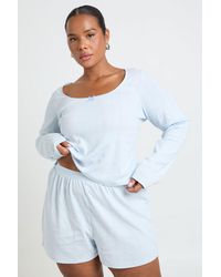 Boohoo - Plus Pointelle Pyjama Shorts - Lyst