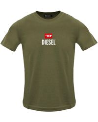 DIESEL - Just New D Logo Deep Depths T-Shirt Cotton - Lyst
