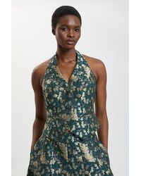 Karen Millen - Jacquard Tailored Waistcoat - Lyst