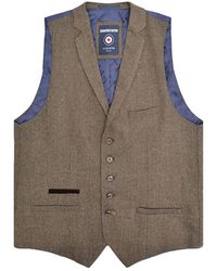 Lambretta - Morgan Herringbone Waistcoat - Lyst