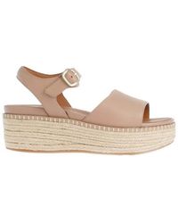 Fitflop - Eloise Leren Sleehakken Met Rugband (beige) - Lyst