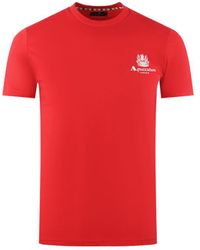 Aquascutum - London Aldis Brand Logo On Chest Red T-shirt - Lyst