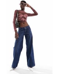 Motel - Extra Wide Low Rise Jeans - Lyst
