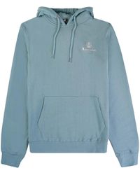 Aquascutum - Active Small Logo Blauwe Hoodie - Lyst