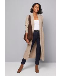 Wallis - Longline Maxi Cable Cardigan - Lyst
