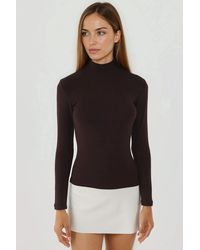 Hiccup - Ultra Soft Touch Slim Fit Turtleneck Knitted Top - Lyst