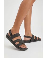 Boohoo - Wide Fit Cut Out Strap Sandals - Lyst