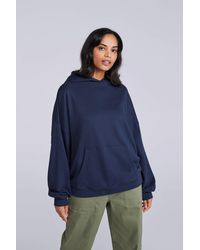 Mountain Warehouse - 'Idol' Logo Drop Shoulder Hoodie With Kangaroo Pocket Warm Sweatshirt Cotton - Lyst