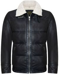 Infinity Leather - Quilted Biker Puffer Jacket - Lyst