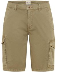 Brax - Korte Broek Khaki Normale Fit Katoen Cargo - Lyst