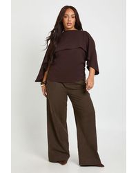 Boohoo - Plus Cape Overlay Top - Lyst