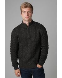French Connection - 1/2 Zip Cable Knit Jumper - Lyst