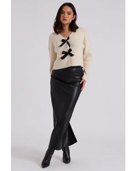 Urban Bliss - Pu Split Back Maxi Skirt - Lyst