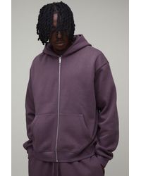 BoohooMAN - Tall Essential Oversized Boxy Zip Through Hoodie - Lyst