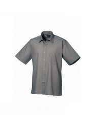 PREMIER - Short Sleeve Poplin Shirt (Dark) - Lyst