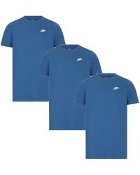 Nike - 3 Pack Sportswear Club T Shirt - Lyst