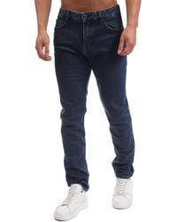 BOSS - Delaware Bo Slim-fit Jeans In Navy - Lyst