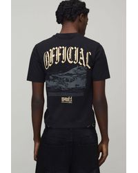BoohooMAN - Shrunken Muscle Moto Puff Print T-Shirt - Lyst