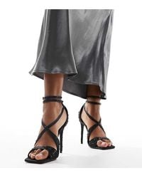 Public Desire - Wide Fit Exclusive Moana Embellished High Heeled Sandals - Lyst