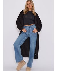 Gini London - Chunky Knit Long Cardigan - Lyst