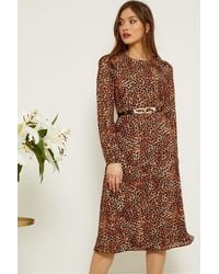 Sosandar - Animal Spot Print Fit & Flare Midi Dress - Lyst
