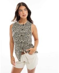 ASOS - Knitted Asymmetric Waistcoat - Lyst