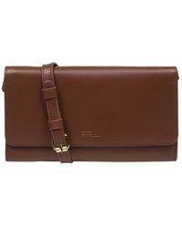 Pure Luxuries - 'Saffron' Dark Nappa Leather Cross Body Clutch Bag - Lyst