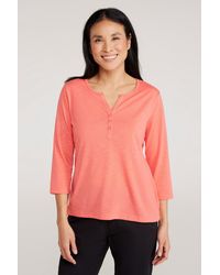 Mountain Warehouse - 'Paphos' ¾ Sleeve Button Top Sun Protection Summer Holiday Casual Tee - Lyst