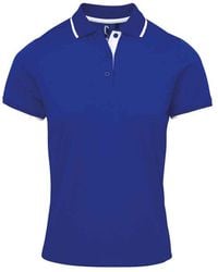 PREMIER - Ladies Coolchecker Contrast Pique Polo Shirt (Royal/ - Lyst