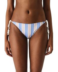 Penti - Irene Striped Mid-Waist Bikini Bottom - Lyst