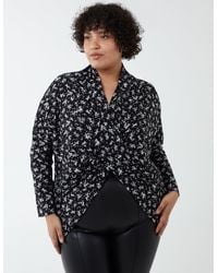 Blue Vanilla - Curve Draped Dip Hem Top - Lyst