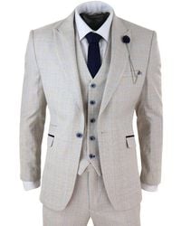 Infinity Leather - 3 Piece Check Tweed Herringbone Vintage Classic Suit - Lyst