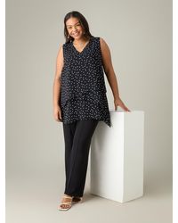 Live Unlimited - Mono Spot Print Layered Tunic - Lyst