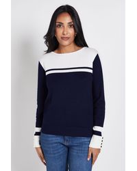 Wallis - Petite Colour Block Jumper - Lyst