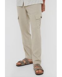 Threadbare - 'Ramsay' Linen Blend Cargo Trousers - Lyst