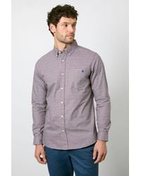 MAINE - Off Micro Check Long Sleeve Shirt Cotton - Lyst