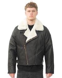 Infinity Leather - Sheepskin Ww2 Bomber Jacket-Tucson - Lyst