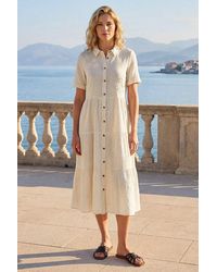 Roman - Embroidery Detail Tiered Midi Dress - Lyst