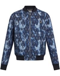 Philipp Plein - Jacquard Denim Bomber Monogram - Lyst