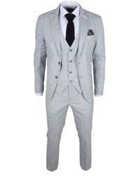 TruClothing - Checked 3 Piece Suit Tailored Fit - Lyst
