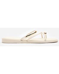 Where's That From - Wheres Zelina Strappy Metal Toe Loop Slide On Sandal - Lyst