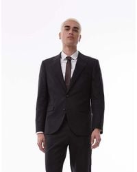 TOPMAN - Single Breasted Linen Blend Blazer - Lyst