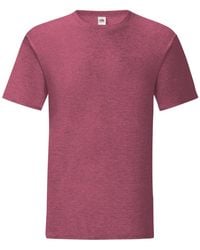 Fruit Of The Loom - Iconic T-Shirt (Pack Of 5) (Heather Burgundy) - Lyst
